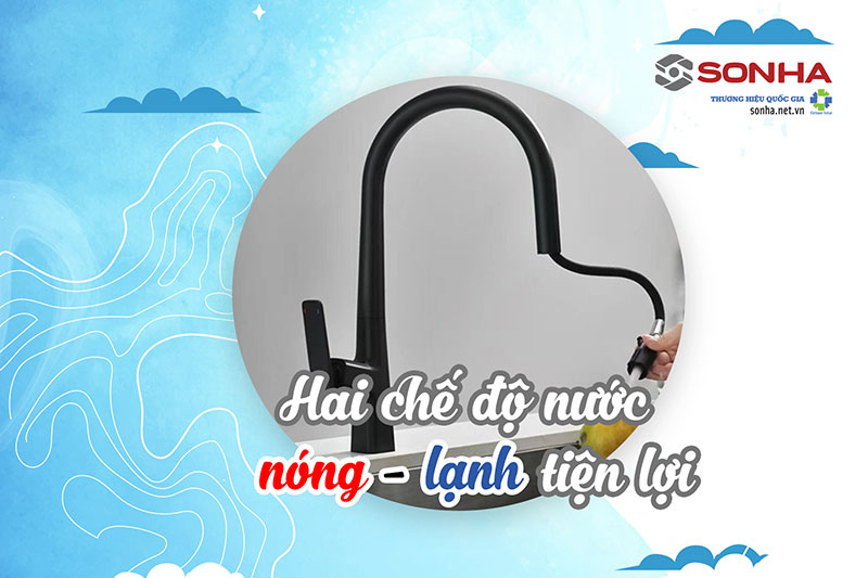 V&ograve;i rửa ch&eacute;n Kagol K58 2 chế độ nước n&oacute;ng lạnh