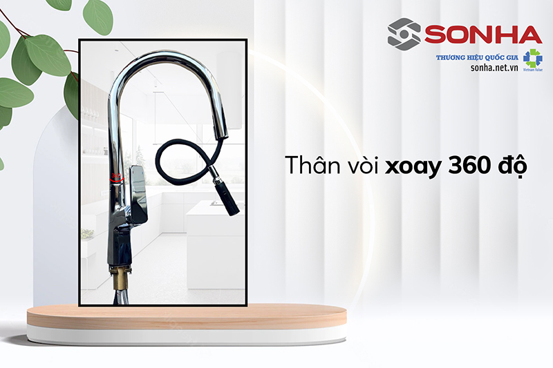 V&ograve;i rửa Kagol K60 th&acirc;n xoay 360 độ