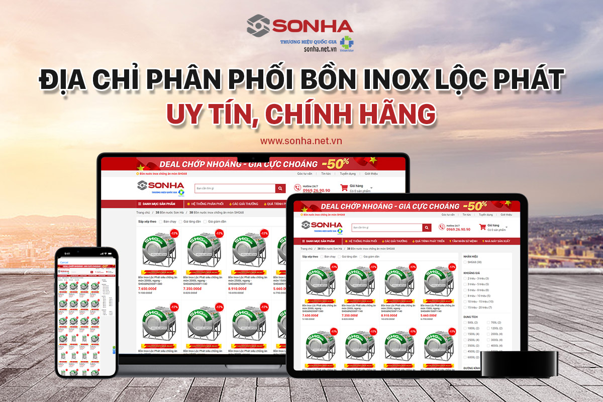 8kbet8kb.com - địa chỉ phân phối bồn inox Lộc Phát uy tín, chính hãng