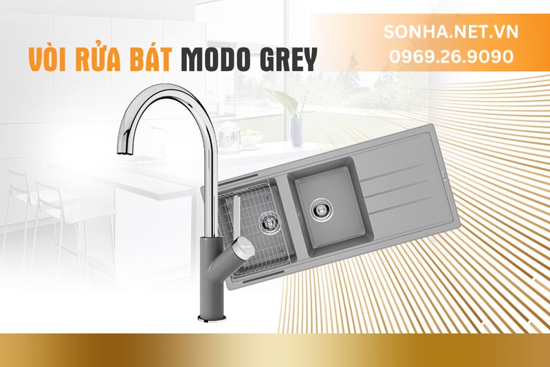 Chậu Konox Sink Phoenix 1160-Grey tiện nghi lắp c&ugrave;ng v&ograve;i Modo Grey