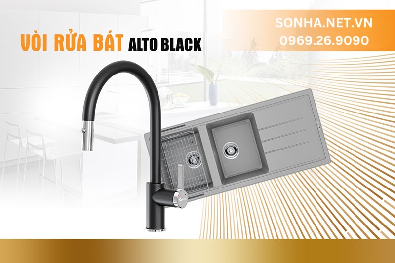 Mua chậu Konox Sink Phoenix 1160-Grey c&ugrave;ng v&ograve;i Alto Black