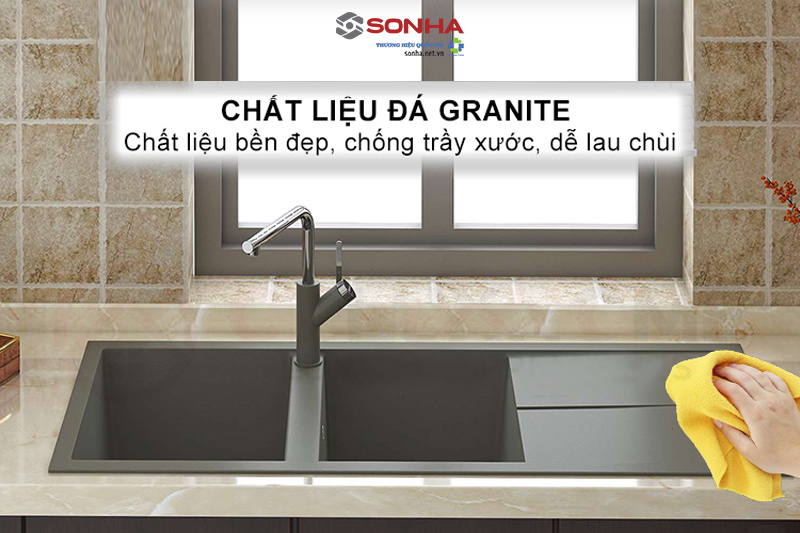 Chất liệu đ&aacute; Granite cứng c&aacute;p, lịch l&atilde;m đẳng cấp thượng lưu