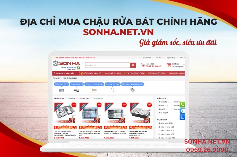 Địa chỉ mua bồn rửa chén chính hãng, giá tốt nhất