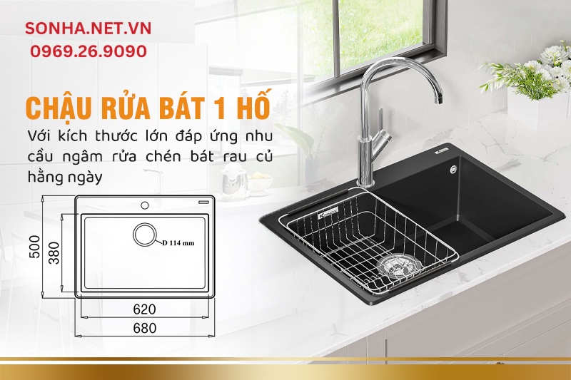 Kích thước ch&acirc;̣u thích hợp với các nhu c&acirc;̀u sử dụng của gia đình bạn