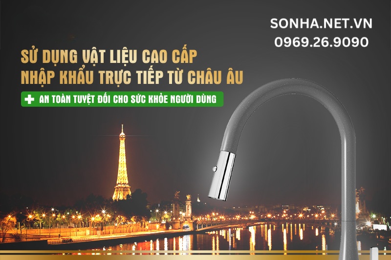 Sử dụng vật liệu cao cấp, nhập khẩu trực tiếp từ ch&acirc;u &Acirc;u đảm bảo an toàn cho người dùng