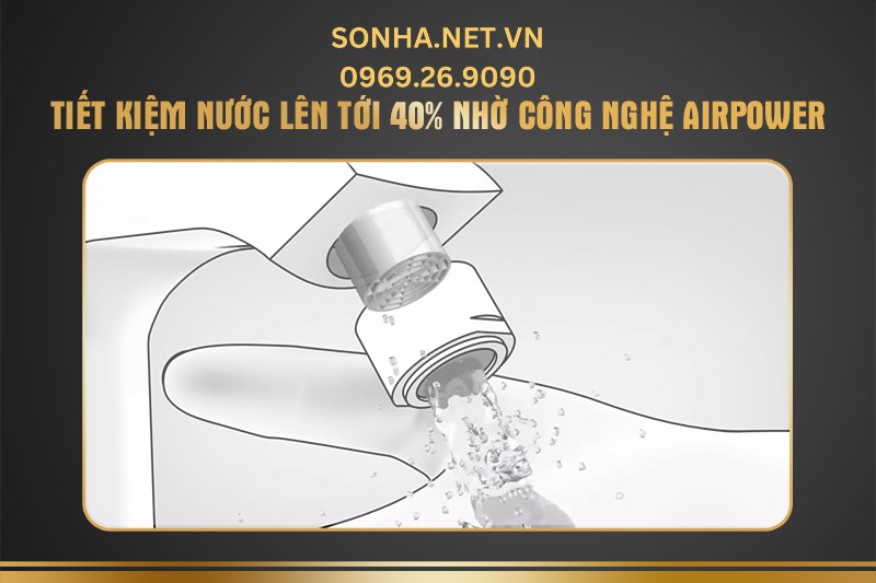 Tiết kiệm nước l&ecirc;n tới 40% nhờ c&ocirc;ng nghệ Airpower