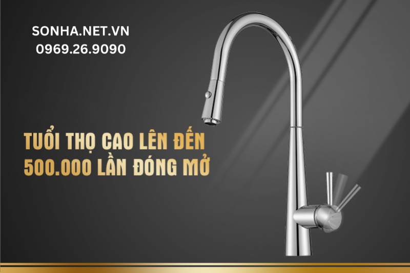 Tuổi thọ cao l&ecirc;n tới 500.000 lần đ&oacute;ng mở