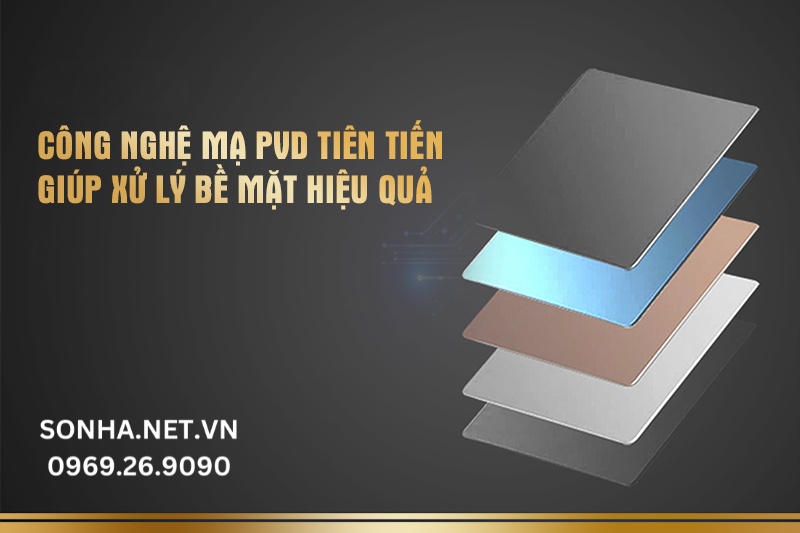 Bề mặt được xử l&yacute; ho&agrave;n hảo với c&ocirc;ng nghệ mạ PVD 5 lớp