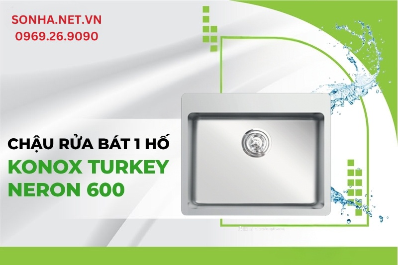 Si&ecirc;u phẩm chậu rửa b&aacute;t Konox Turkey Neron 600 1 hố