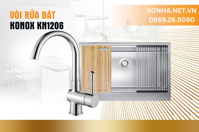 V&ograve;i rửa b&aacute;t Konox KN1206