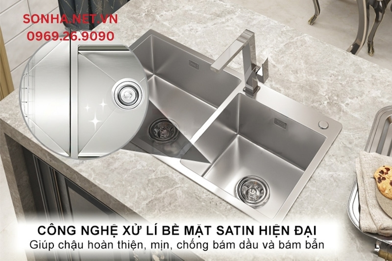 Bề mặt tinh xảo chống b&aacute;m, chống xước c&ocirc;ng nghệ Brass