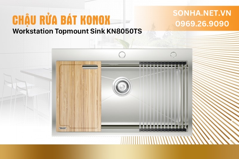 Chậu rửa b&aacute;t Konox Workstation Sink KN8050TS