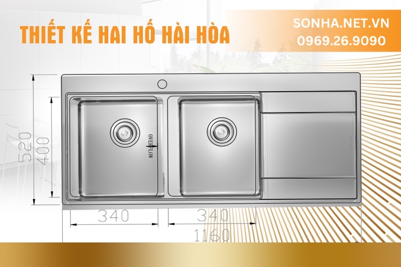 Thiết kế hai hố c&acirc;n h&agrave;i h&ograve;a