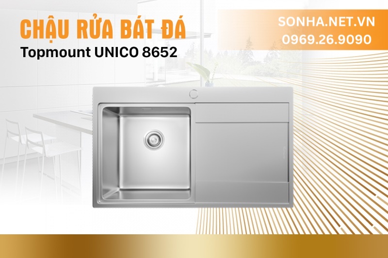 Chậu rửa b&aacute;t Konox Topmount UNICO 8652