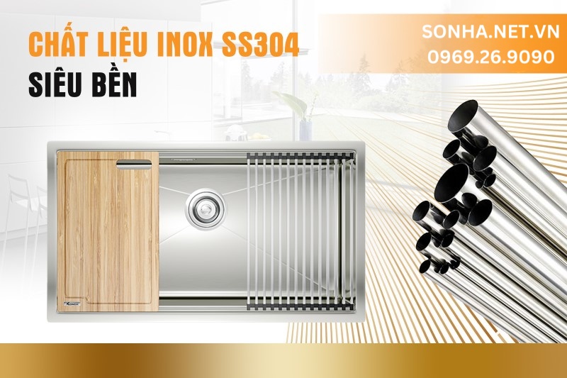 Ứng dụng chất liệu inox SS304 cao cấp si&ecirc;u b&ecirc;̀n