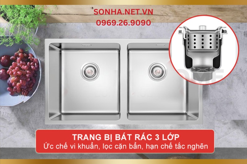 B&aacute;t r&aacute;c 3 lớp ức chế 8Kbet8 casino trực tuyến sinh trưởng, lọc cặn bẩn, hạn chế tắc nghẽn đường ống tho&aacute;t