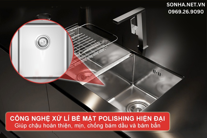 Ứng dụng c&ocirc;ng nghệ Polishing cho bề mặt s&aacute;ng b&oacute;ng, chống b&aacute;m dầu