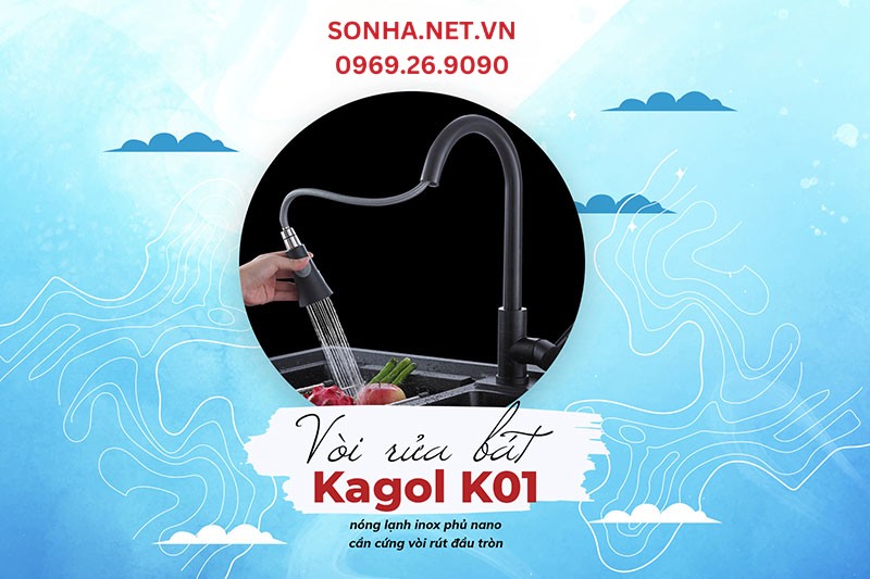 V&ograve;i Kagol K01 thiết kế hiện đại, tiện &iacute;ch đa năng
