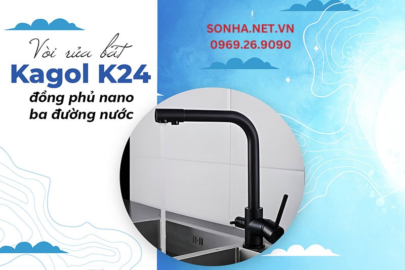 V&ograve;i Kagol K24 thiết kế vu&ocirc;ng vắn, 3 đường nước tiện lợi