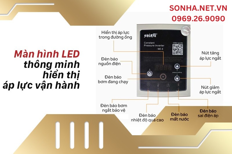 Màn hình LED th&ocirc;ng minh hi&ecirc;̉n thị áp lực v&acirc;̣n hành