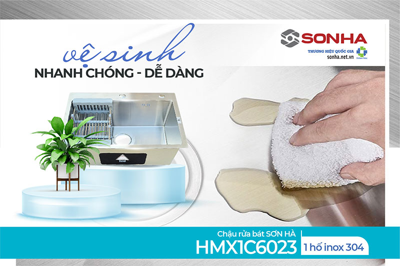 Chậu 1 hố Trang Chủ Game Trực Tuyến Cổng Game 8kbet.com HMX1C6023 dễ d&agrave;ng vệ sinh