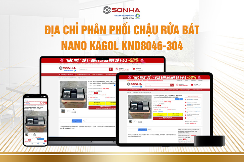 Địa chỉ mua chậu rửa ch&eacute;n knd 8046