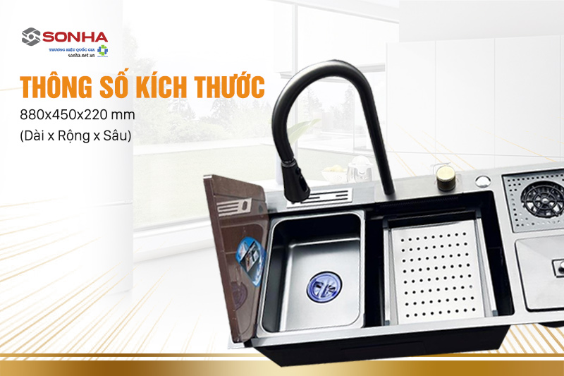 Th&ocirc;ng số kĩ thuật Chậu rửa b&aacute;t KND8845XD