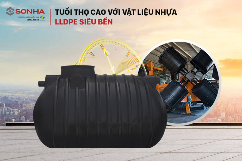 Bồn tự hoại Trang Chủ Game Trực Tuyến Cổng Game 8kbet.com Septic 1000L l&agrave;m từ vật liệu LLDPE si&ecirc;u bền