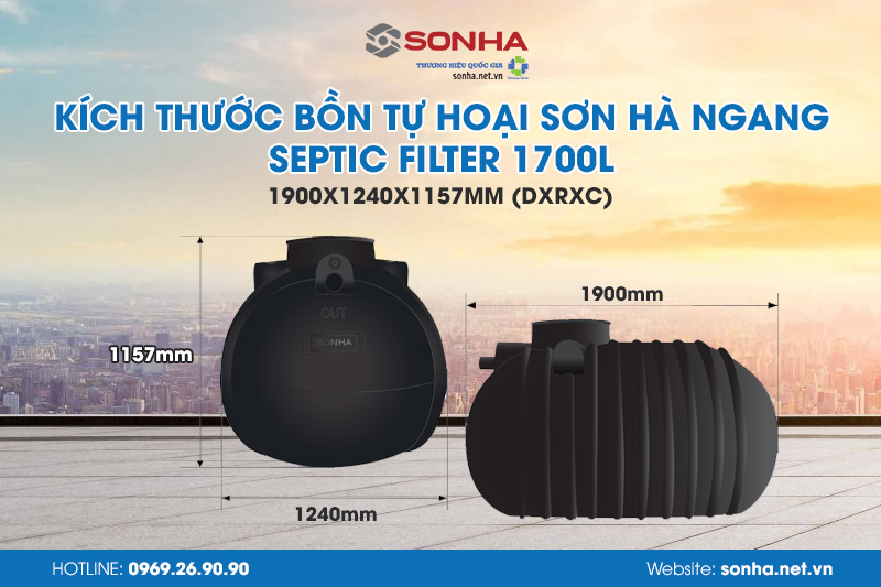 K&iacute;ch thước bồn tự hoại Trang Chủ Game Trực Tuyến Cổng Game 8kbet.com ngang Septic Filter 1700L