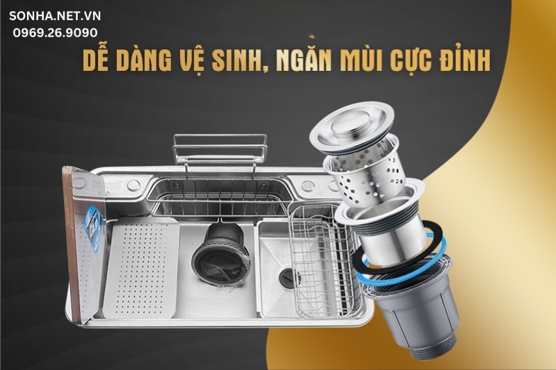 Dễ d&agrave;ng vệ sinh, ngăn m&ugrave;i cực đỉnh