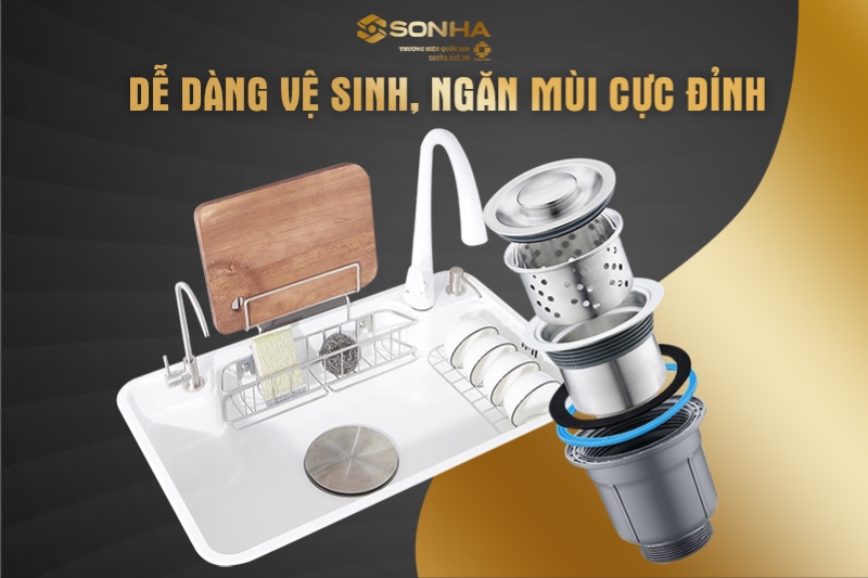 Dễ d&agrave;ng vệ sinh, ngăn m&ugrave;i cực đỉnh