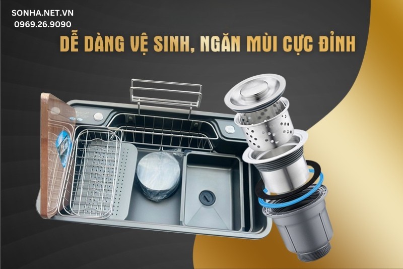 Dễ d&agrave;ng vệ sinh, ngăn m&ugrave;i cực đỉnh
