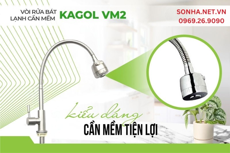 Ưu điểm trong thiết kế của v&ograve;i rửa b&aacute;t cần mềm Kagol VM2