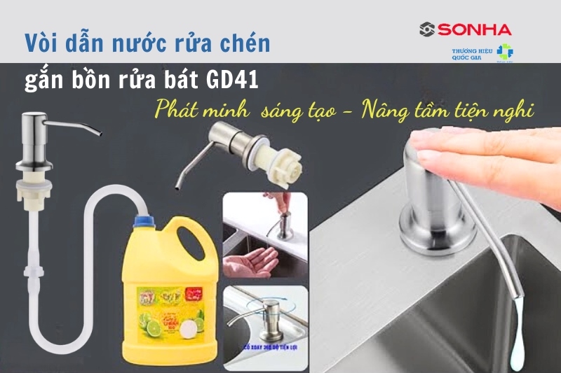 V&ograve;i dẫn nước rửa ch&eacute;n GD41 - Ph&aacute;t minh s&aacute;ng tạo, n&acirc;ng tầm tiện nghi