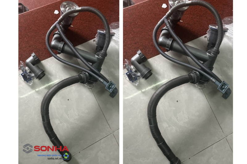 H&igrave;nh ảnh thực tế bộ xi ph&ocirc;ng chậu rửa 2 xả tr&agrave;n
