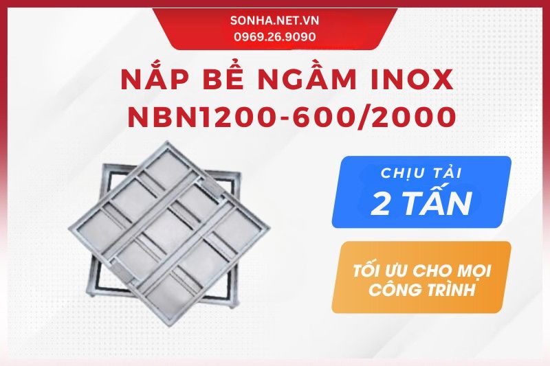 Nắp bể ngầm inox khả năng chịu tải 2 tấn