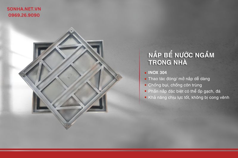 Ưu điểm của nắp bể ngầm inox 900x900, chịu tải 3 tấn