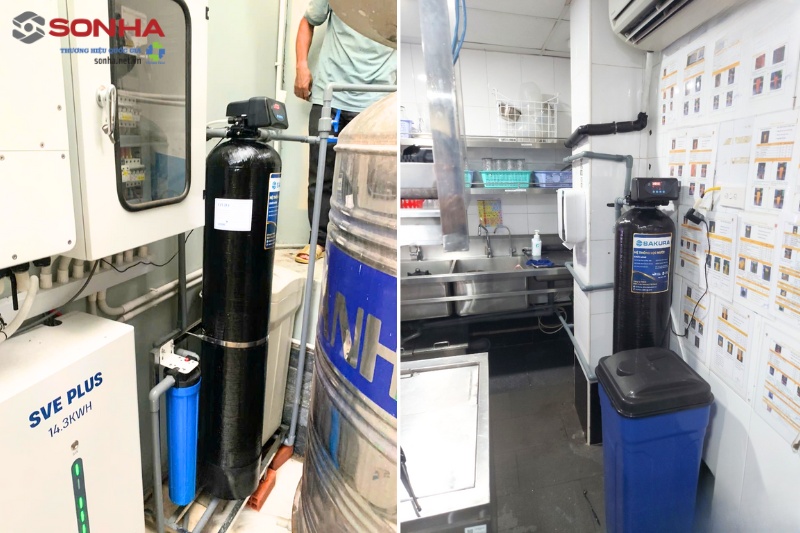 Hình ảnh lắp đặt thực tế bộ lọc tổng đầu nguồn Sakura SKT211C