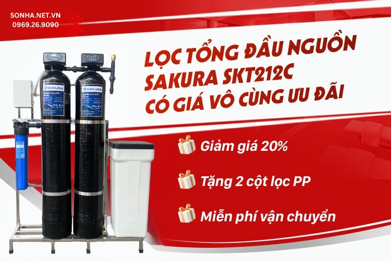 Lọc tổng đầu nguồn Sakura STK212C c&oacute; mức gi&aacute; v&ocirc; c&ugrave;ng ưu đ&atilde;i