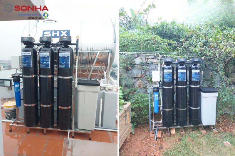 Lắp đặt hệ thống lọc nước đầu nguồn Sakura SKT213C