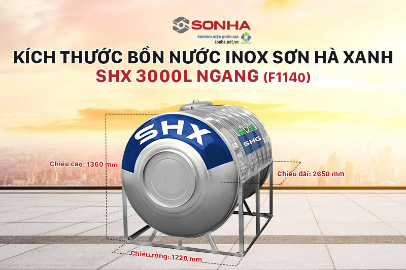 K&iacute;ch thước 8Kbet123 tải ứng dụng Inox Trang Chủ Game Trực Tuyến Cổng Game 8kbet.com Xanh SHX 3000L Ngang (F1140)