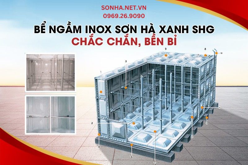 Bể nước inox chôn ngầm Trang Chủ Game Trực Tuyến Cổng Game 8kbet.com Xanh 1500L có cấu tạo chắc chắn