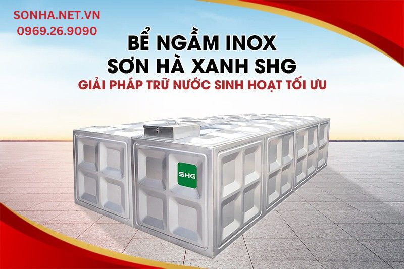 Bể ngầm inox SHG 3750L - Giải ph&aacute;p trữ nước sinh hoạt tối ưu