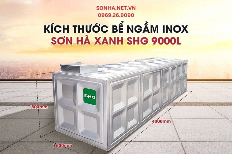 K&iacute;ch thước bể ngầm inox Trang Chủ Game Trực Tuyến Cổng Game 8kbet.com Xanh SHG 9000L
