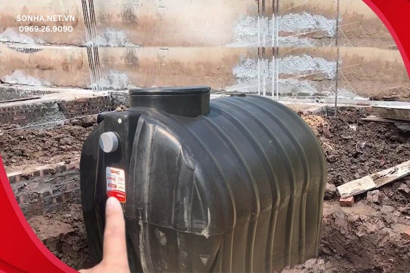 Ảnh lắp đặt thực tế bể tự hoại septic nhựa SHG SMART