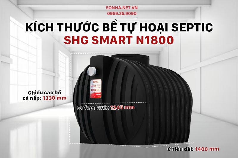 K&iacute;ch thước bể phốt nhựa Trang Chủ Game Trực Tuyến Cổng Game 8kbet.com Xanh SHG SMART 1800L
