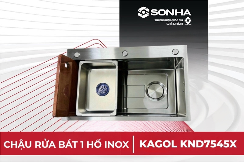 Si&ecirc;u phẩm chậu 1 hố Kagol KND7545X được người ti&ecirc;u d&ugrave;ng lựa chọn