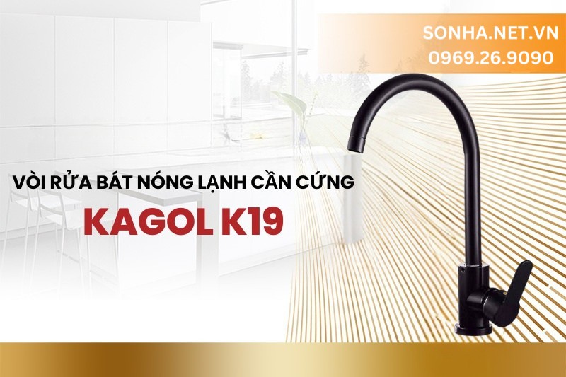 Vòi rửa bát nóng lạnh cần cứng Kagol K19 Hàn Quốc