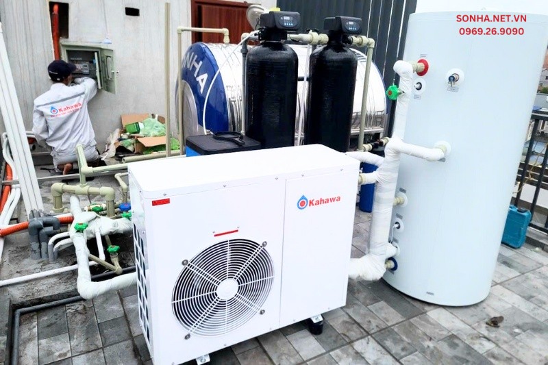 Lắp đặt m&aacute;y nước n&oacute;ng trung t&acirc;m heat pump cho kh&aacute;ch h&agrave;ng tr&ecirc;n to&agrave;n quốc