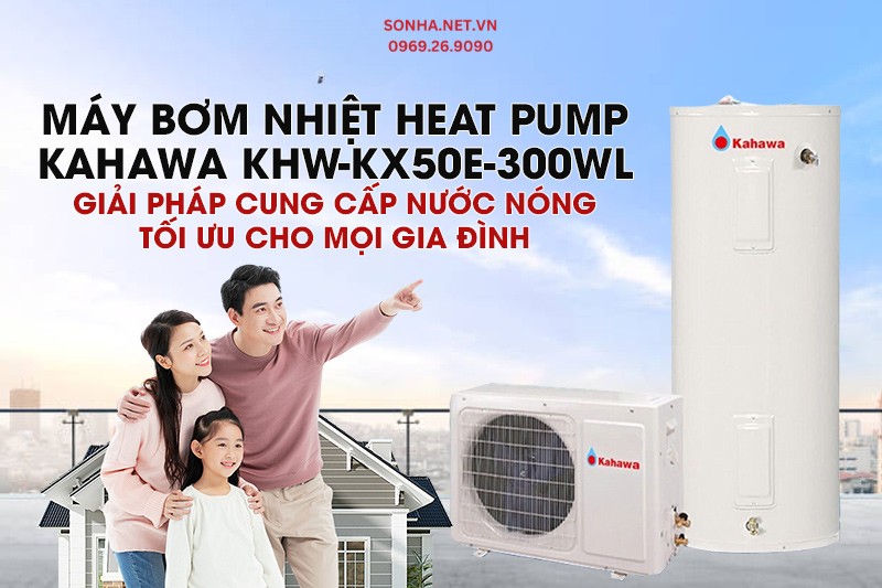 Si&ecirc;u phẩm m&aacute;y bơm nhiệt trung t&acirc;m KHW-KX50E-300WL của Kahawa